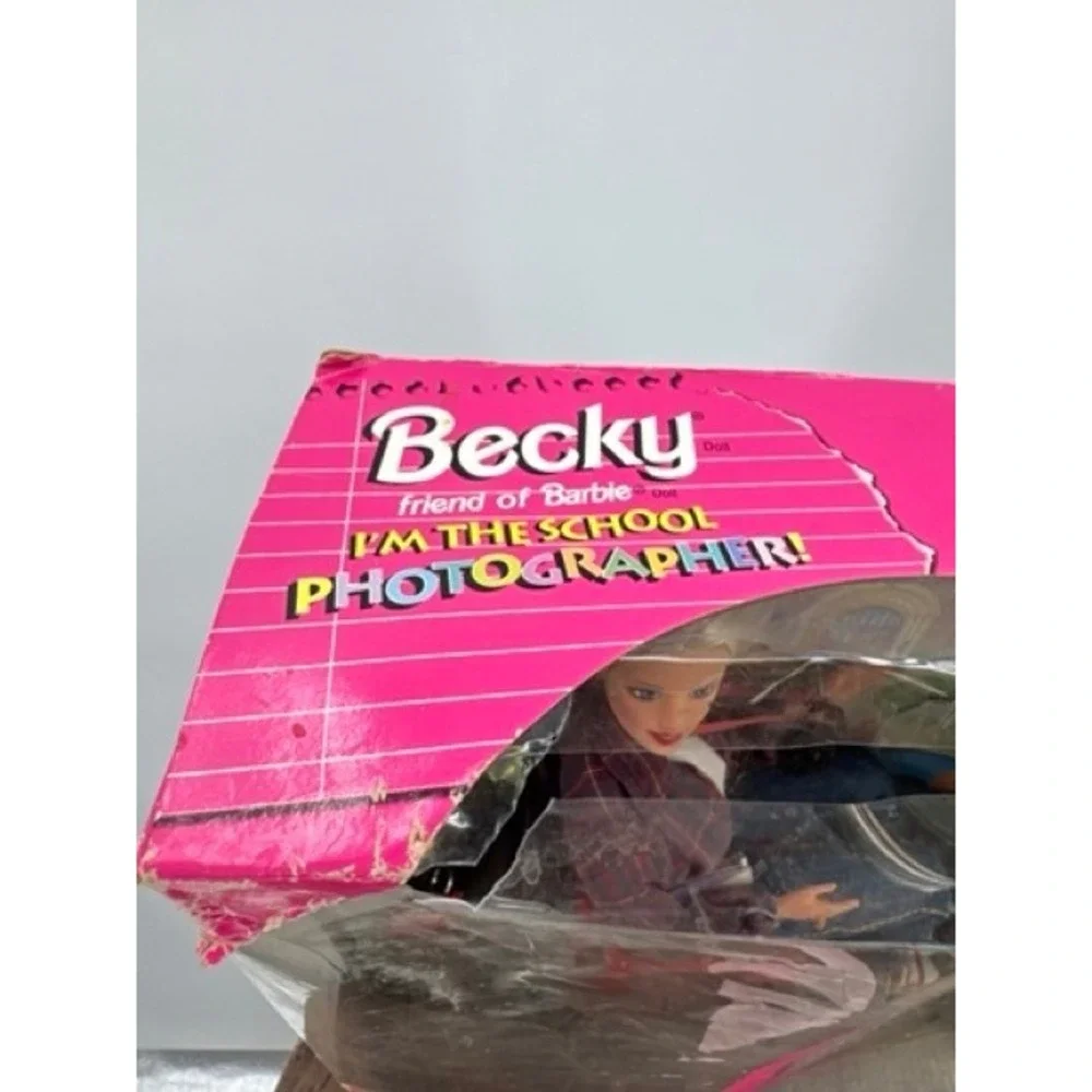 Vintage NEW Mattel Becky Friend Barbie School Photographer Doll 1998 Wheelchair